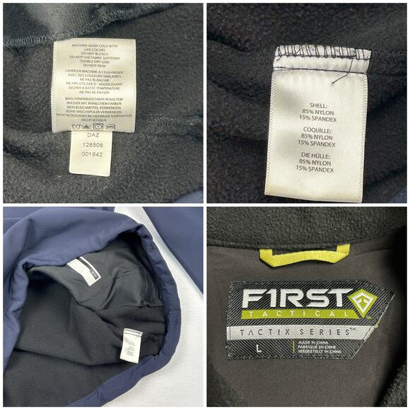 First Tactical Tactix Womens L Softshell Jacket Pullover Navy Blue Fleece Lined - Picture 8 of 11